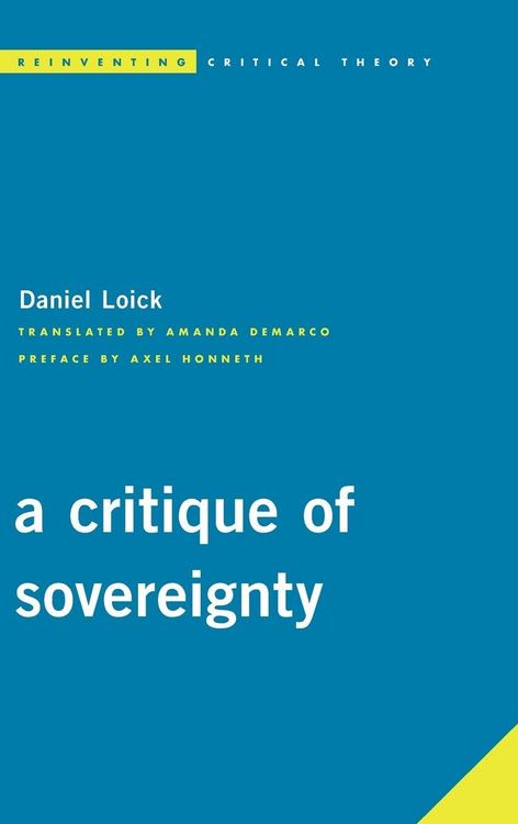 Produktbild: Critique of Sovereignty