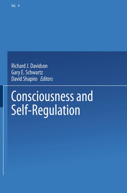 Produktbild: Consciousness and Self-Regulation