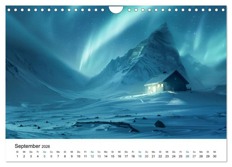 Produktbild: Aurora Borealis - Der Zauber der Nordlichter (Wandkalender 2026 DIN A4 quer), CALVENDO Monatskalender