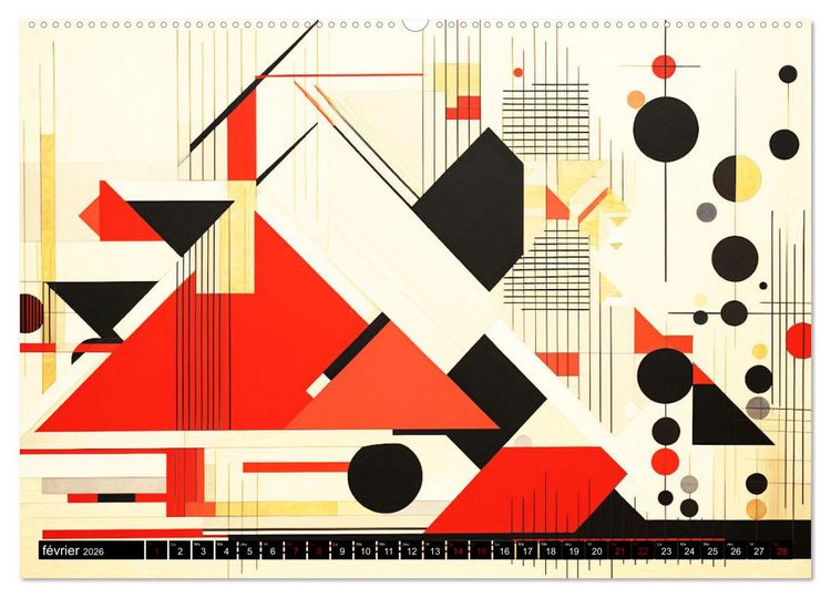 Produktbild: Vent sur l'art abstrait (Calendrier mural 2026 DIN A2 vertical) calendrier de bureau