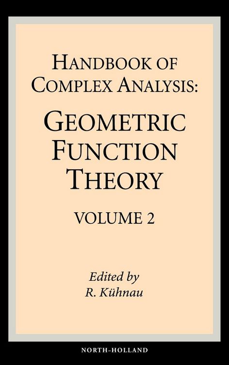 Produktbild: Handbook of Complex Analysis