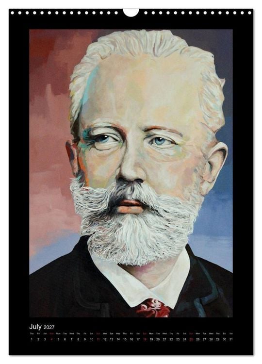 Produktbild: Pop Art Famous composers (Wall Calendar 2027 DIN A3 portrait), CALVENDO 12 Month Wall Calendar