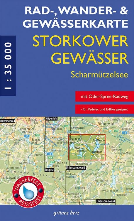 Produktbild: Rad-, Wander- & Gewässerkarte Storkower Gewässer, Scharmützelsee
