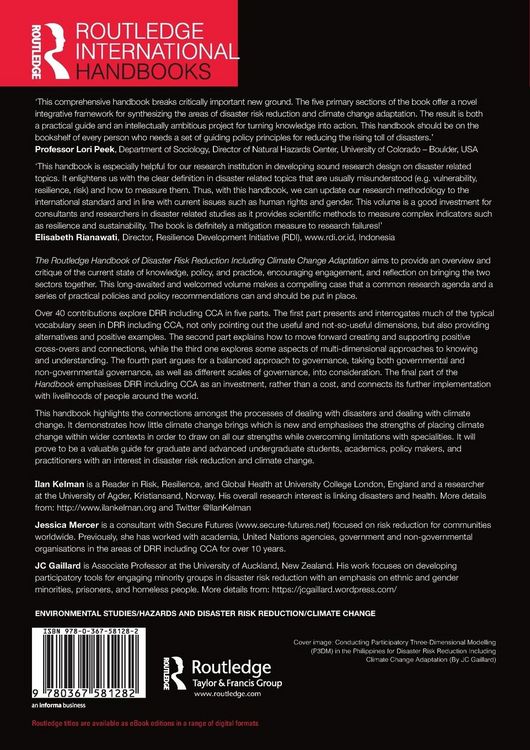 Produktbild: The Routledge Handbook of Disaster Risk Reduction Including Climate Change Adaptation
