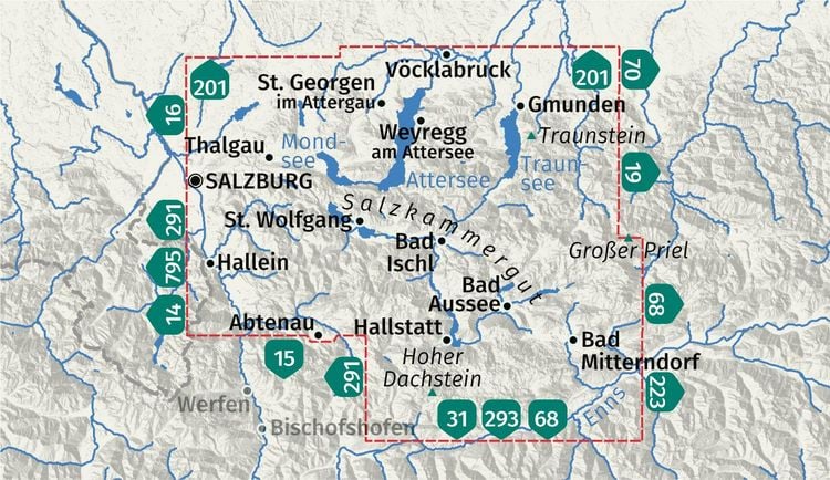 Produktbild: KOMPASS Wanderkarten-Set 229 Salzkammergut (2 Karten) 1:50.000