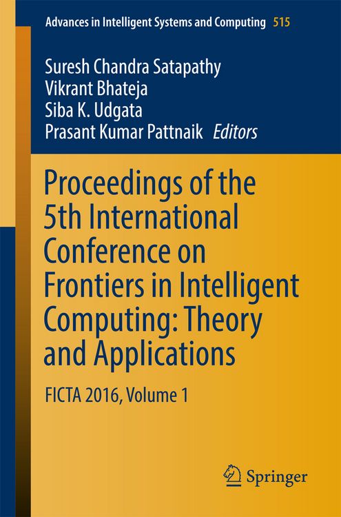 Produktbild: Proceedings of the 5th International Conference on Frontiers in Intelligent Computing: Theory and Applications