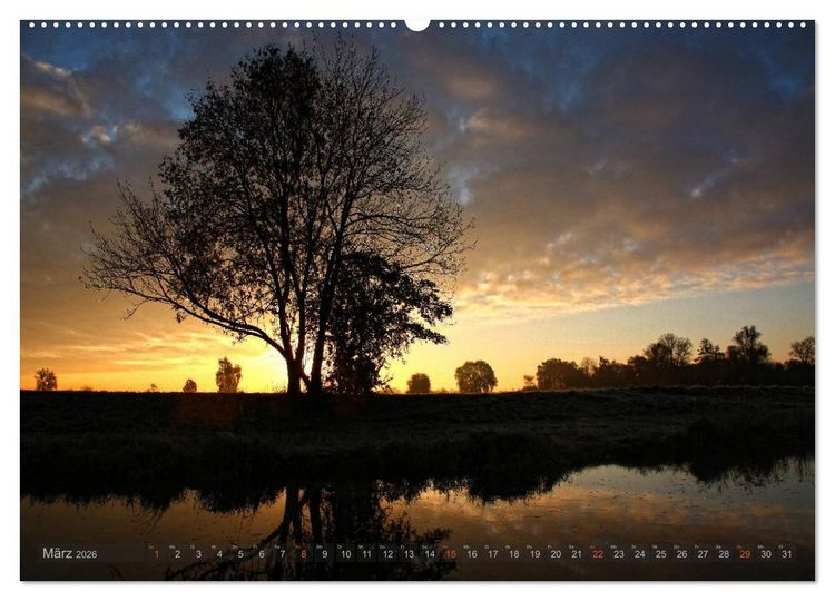 Produktbild: Zauberhafte Abendstimmung (hochwertiger Premium Wandkalender 2026 DIN A2 quer), Kunstdruck in Hochglanz