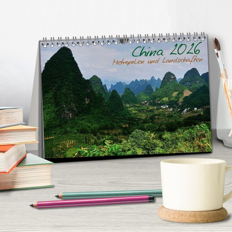 Produktbild: China 2026 - Metropolen und Landschaften (Tischkalender 2026 DIN A5 quer), CALVENDO Monatskalender