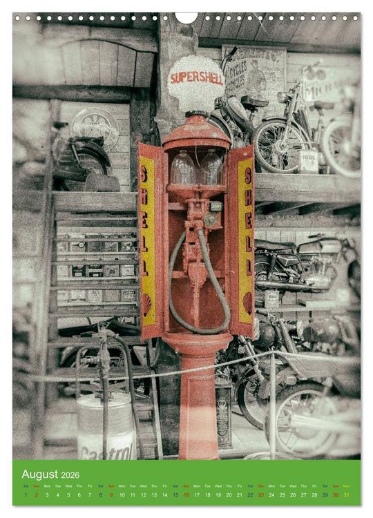 Produktbild: Fuel vintage pumps (Wall Calendar 2026 DIN A3 portrait), CALVENDO 12 Month Wall Calendar
