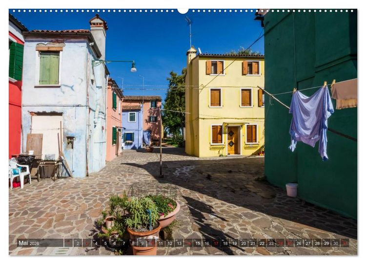 Produktbild: BURANO Charmante und farbenfrohe Insel (Wandkalender 2026 DIN A2 quer), CALVENDO Monatskalender