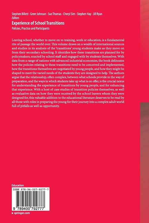 Produktbild: Experience of School Transitions