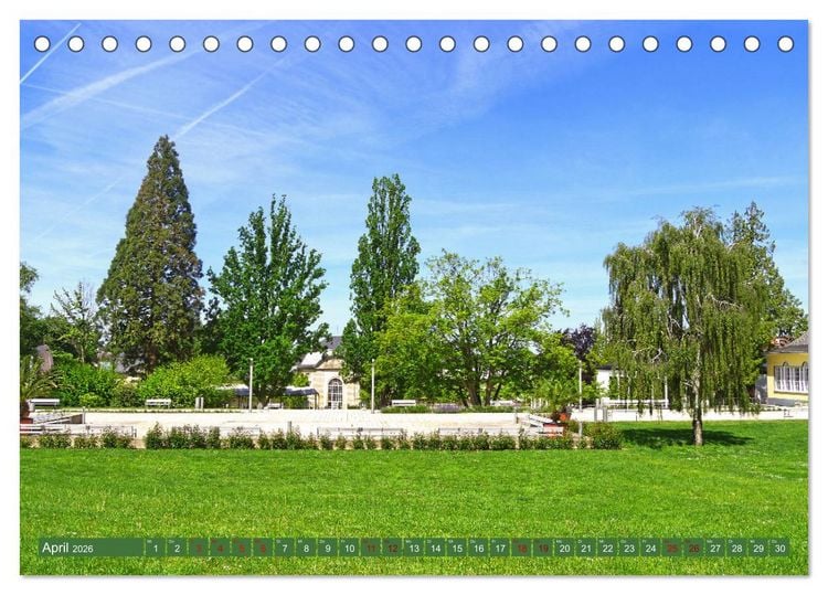 Produktbild: Bad Nenndorf, Kurpark-Impressionen (Tischkalender 2026 DIN A5 quer), CALVENDO Monatskalender