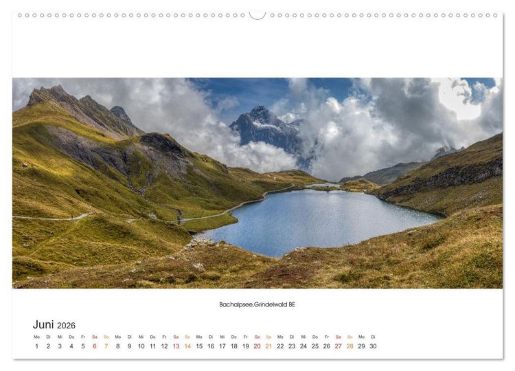 Produktbild: Bergseen Schweiz von Urs M&uuml;hlich (Wandkalender 2026 DIN A2 quer), CALVENDO Monatskalender