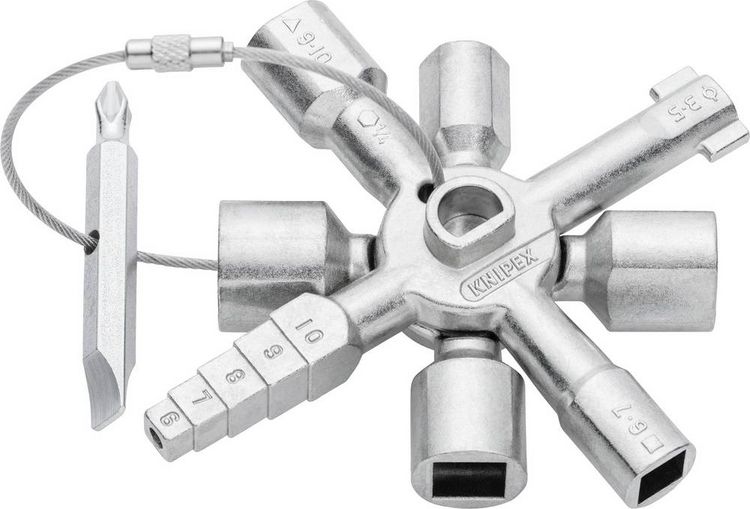 Produktbild: Knipex 00 11 01 KNIPEX 00 11 01 TwinKey&reg; Schaltschrankschl&uuml;ssel 92 mm Schaltschrankschl&uuml;ssel 1 St.