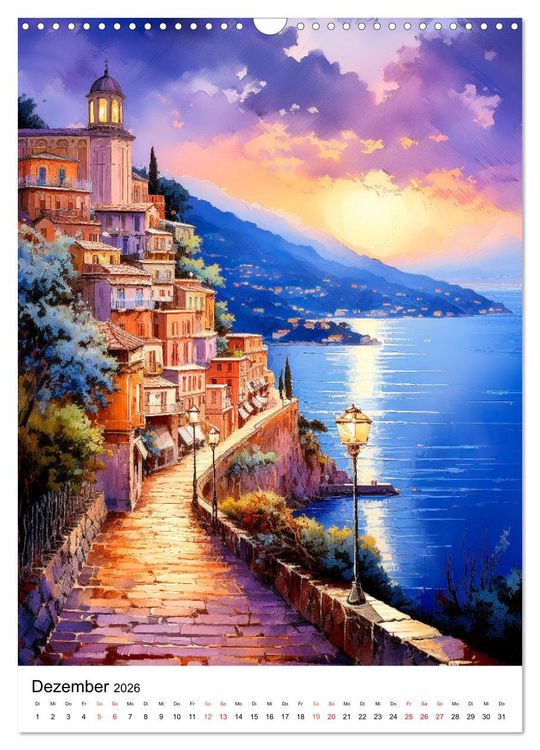 Produktbild: Italienische Riviera - wundersch&ouml;ne K&uuml;ste (Wandkalender 2026 DIN A3 hoch), CALVENDO Monatskalender