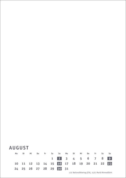 Produktbild: Premium-Bastelkalender weiß A4 2026
