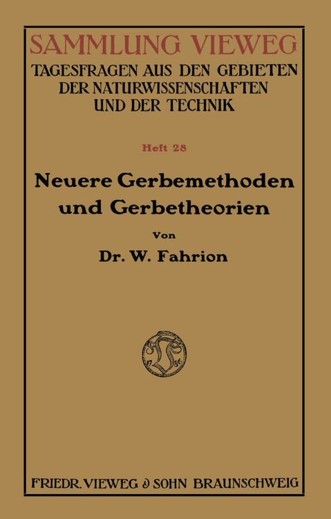 Produktbild: Neuere Gerbemethoden und Gerbetheorien