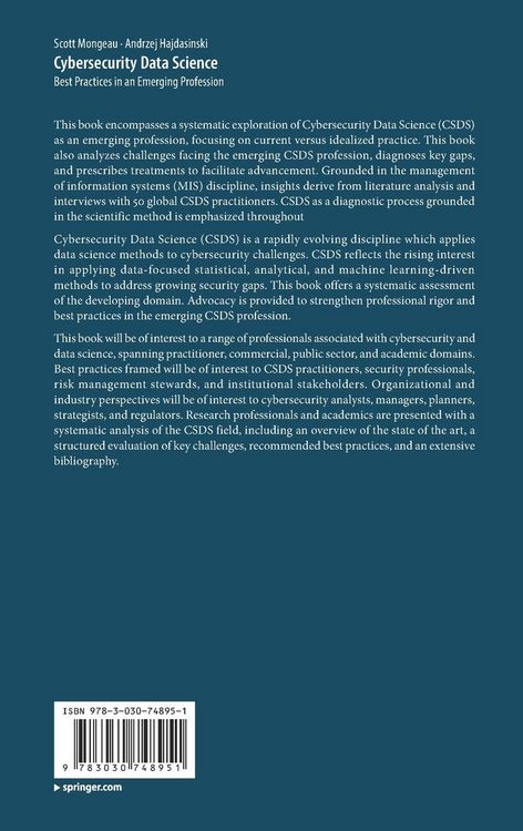 Produktbild: Cybersecurity Data Science