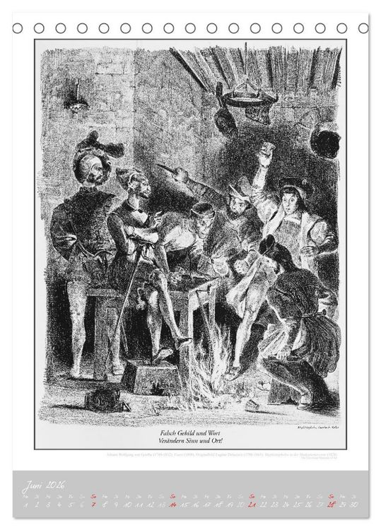 Produktbild: Faust - Weltliteraturkalender (Tischkalender 2026 DIN A5 hoch), CALVENDO Monatskalender