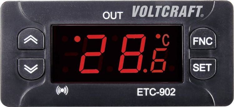 Produktbild: VOLTCRAFT ETC-902 Temperaturregler NTC, PTC -30 bis 99 &deg;C Relais 10 A (L x B x H) 58 x 77 x 34.5 mm