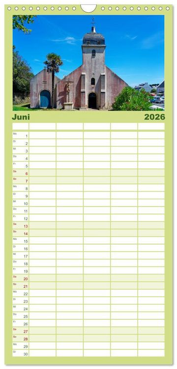 Produktbild: Familienplaner 2026 - Belle Ile en Mer - Ein bretonisches Paradies mit 5 Spalten (Wandkalender, 21 x 45 cm) CALVENDO
