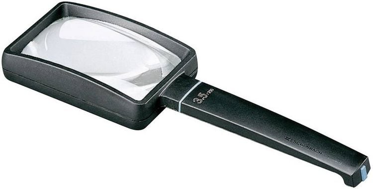 Produktbild: Eschenbach 2655750 Handlupe Vergr&ouml;&szlig;erungsfaktor: 3.5 x Linsengr&ouml;&szlig;e: (L x B) 75 mm x 50 mm Schwarz