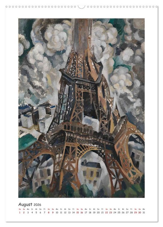 Produktbild: Eiffelturm - Robert Delaunay (hochwertiger Premium Wandkalender 2026 DIN A2 hoch), Kunstdruck in Hochglanz