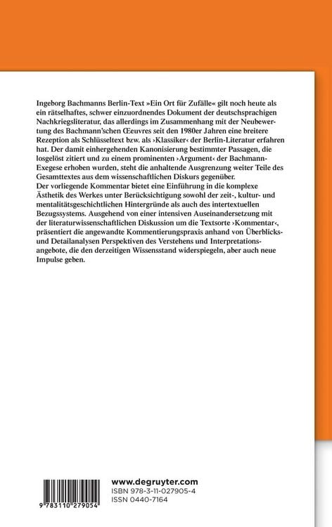 Produktbild: Ingeborg Bachmanns 'Ein Ort f&uuml;r Zuf&auml;lle'
