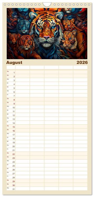 Produktbild: Familienplaner 2026 - Gruppentreffen mit 5 Spalten (Wandkalender, 21 x 45 cm) CALVENDO