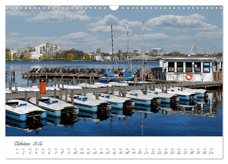 Produktbild: Alsteransichten in Hamburg (Wandkalender 2026 DIN A3 quer), CALVENDO Monatskalender