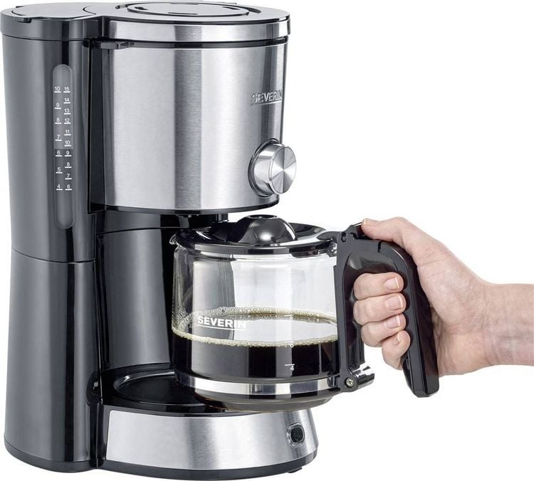 Produktbild: Severin KA 4825 "TYPE SWITCH" Kaffeemaschine Edelstahl, Schwarz Fassungsverm&ouml;gen Tassen=10 Glaskanne