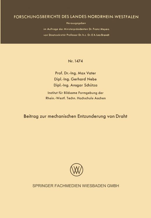Produktbild: Beitrag zur mechanischen Entzunderung von Draht