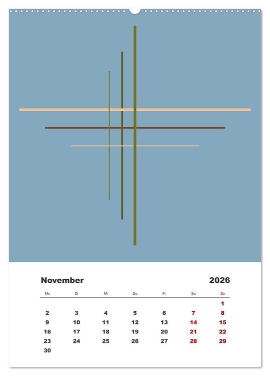 Produktbild: GeoArt - geometrische Formen (Wandkalender 2026 DIN A2 hoch), CALVENDO Monatskalender