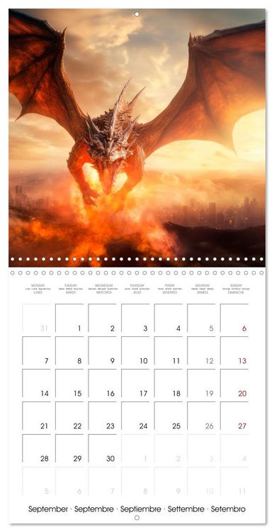 Produktbild: DRAGONS Wings of Power (Wall Calendar 2026 12 &times; 12 Inch) CALVENDO 12 Month Wall Calendar