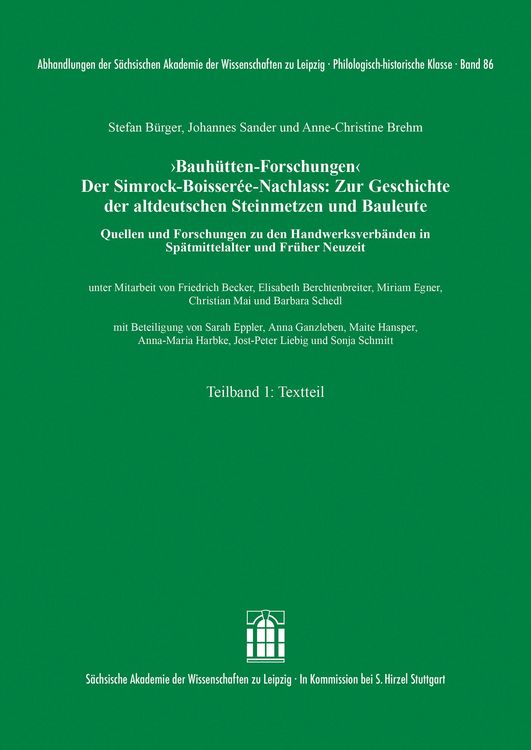 Produktbild: &sbquo;Bauh&uuml;tten-Forschungen&lsquo;. Der Simrock-Boisser&eacute;e-Nachlass