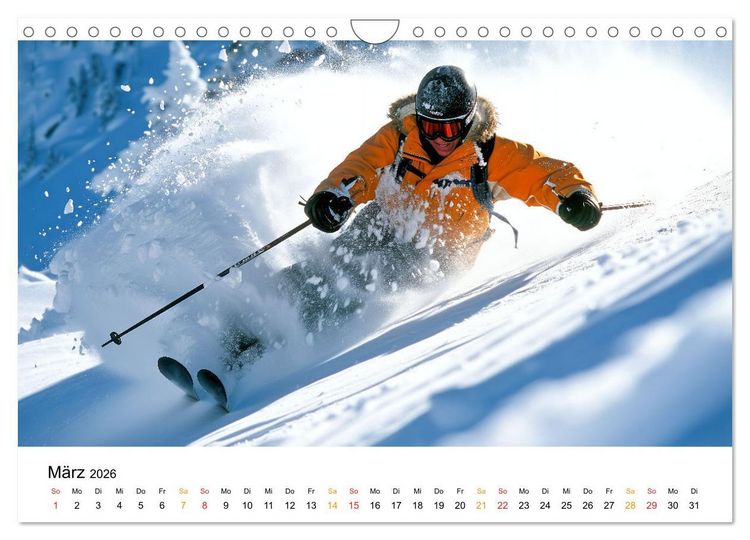 Produktbild: Kufen, Ski & Snowboard (Wandkalender 2026 DIN A4 quer), CALVENDO Monatskalender