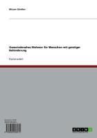 Produktbild: Gemeindenahes Wohnen f&uuml;r Menschen mit geistiger Behinderung