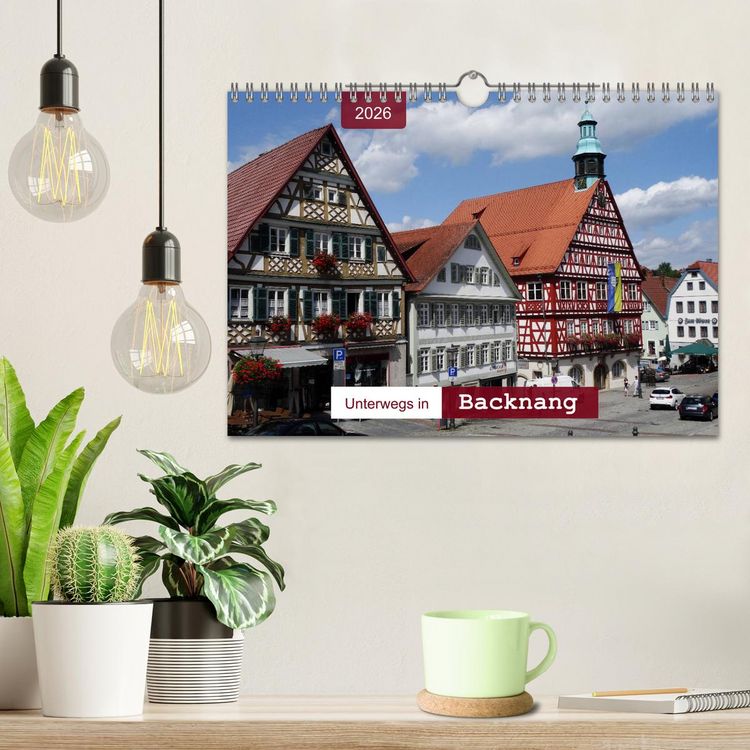 Produktbild: Unterwegs in Backnang (Wandkalender 2026 DIN A4 quer), CALVENDO Monatskalender