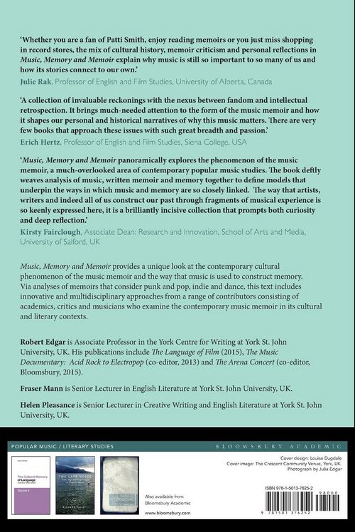 Produktbild: Music, Memory and Memoir