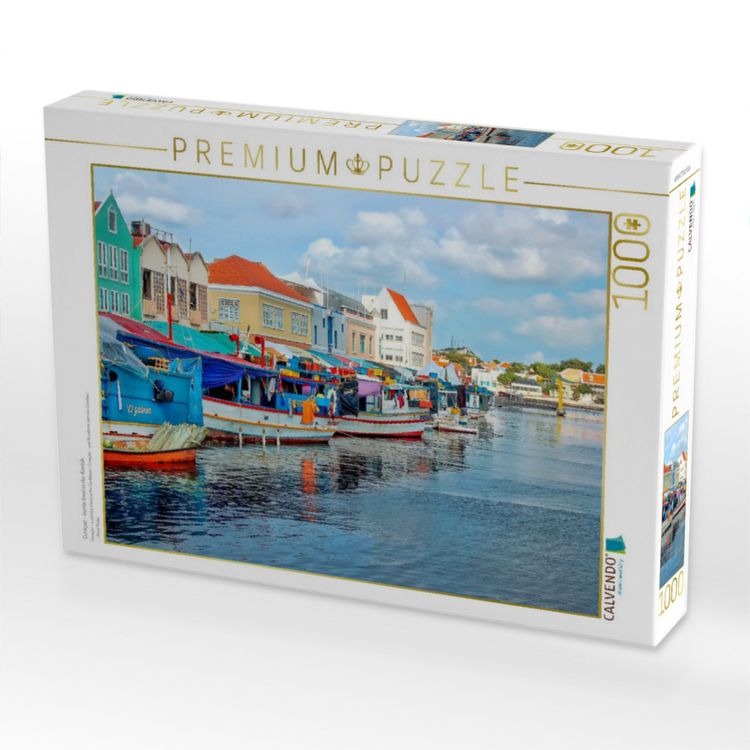 Produktbild: CALVENDO Puzzle Cura&ccedil;ao - bunte Insel in der Karibik | 1000 Teile Lege-Gr&ouml;&szlig;e 64x48cm Foto-Puzzle f&uuml;r gl&uuml;ckliche Stunden