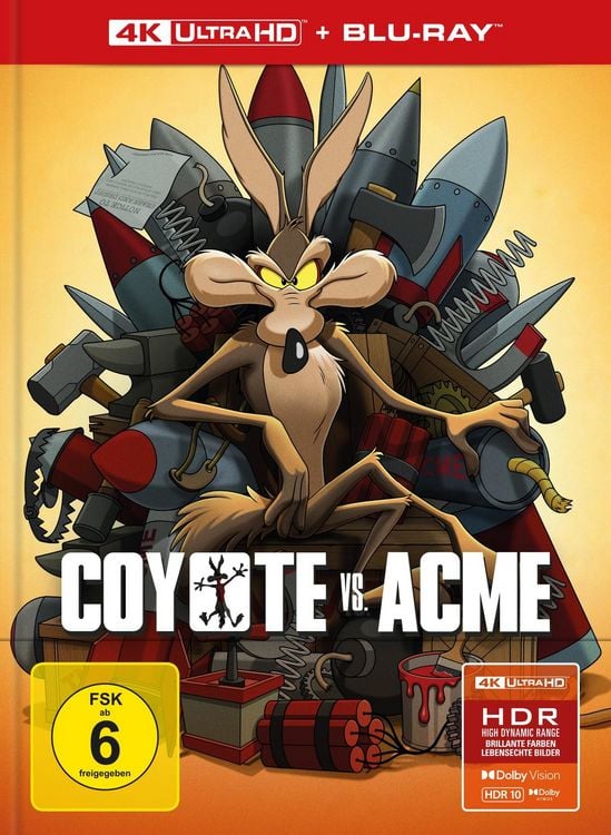 Produktbild: Coyote vs. ACME - Limitiertes 2-Disc-Mediabook (4K Ultra HD + Blu-ray)