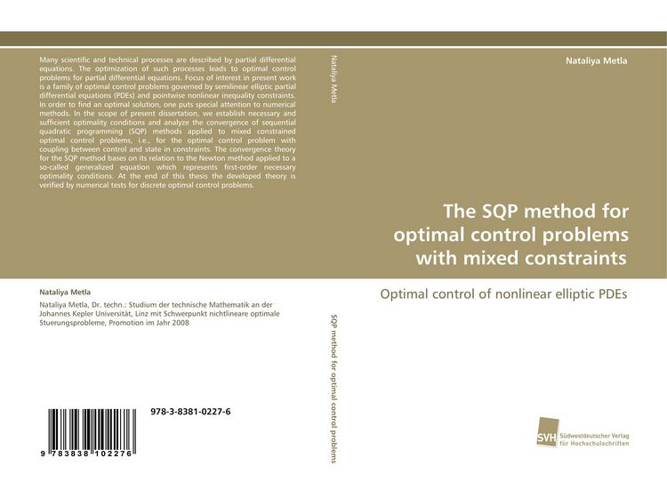 Produktbild: The SQP method for optimal control problems with mixed constraints