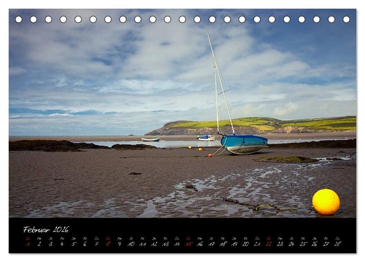 Produktbild: Wales - Pembrokeshire Coast Path (Tischkalender 2026 DIN A5 quer), CALVENDO Monatskalender