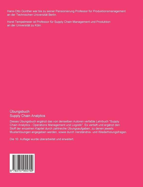 Produktbild: &Uuml;bungsbuch Supply Chain Analytics