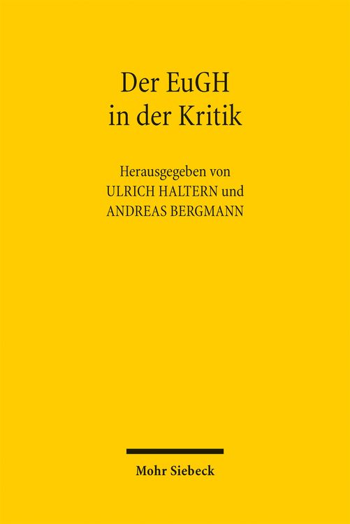 Produktbild: Der EuGH in der Kritik