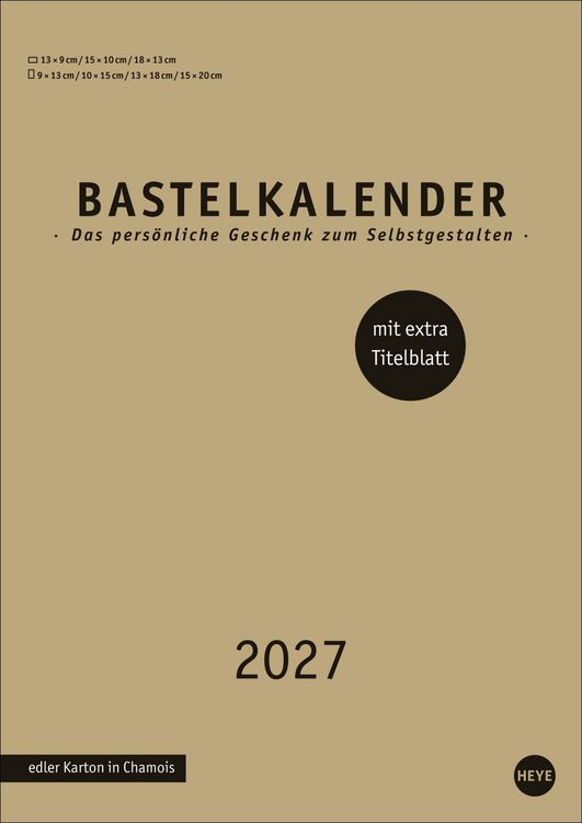 Produktbild: Premium-Bastelkalender gold A4 2027