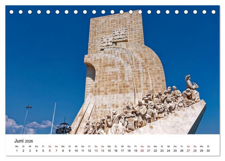 Produktbild: Lissabon und seine Wahrzeichen - Zwischen Tradition und Moderne (Tischkalender 2026 DIN A5 quer), CALVENDO Monatskalender