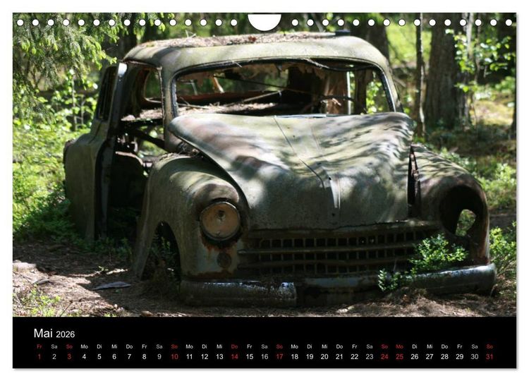Produktbild: Schrottautos im Kyrk&ouml; Mosse (Wandkalender 2026 DIN A4 quer), CALVENDO Monatskalender