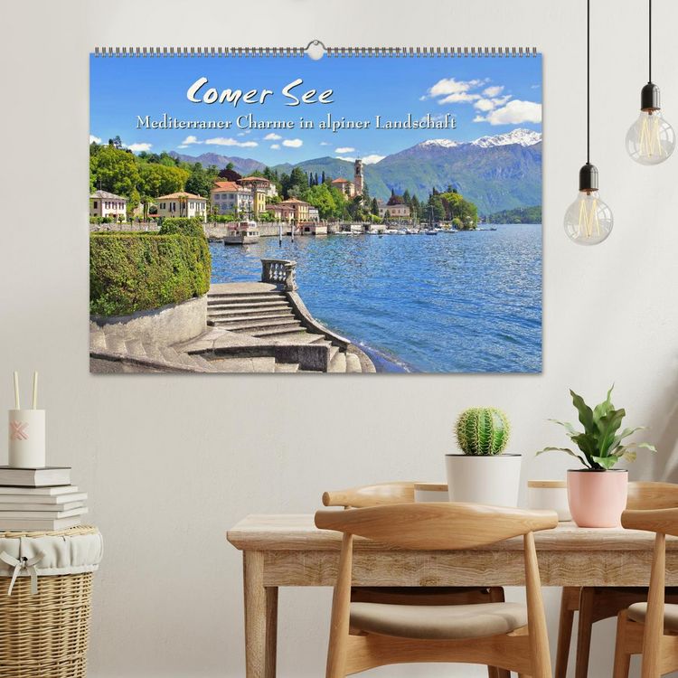 Produktbild: Comer See - Mediterraner Charme in alpiner Landschaft (Wandkalender 2026 DIN A2 quer), CALVENDO Monatskalender
