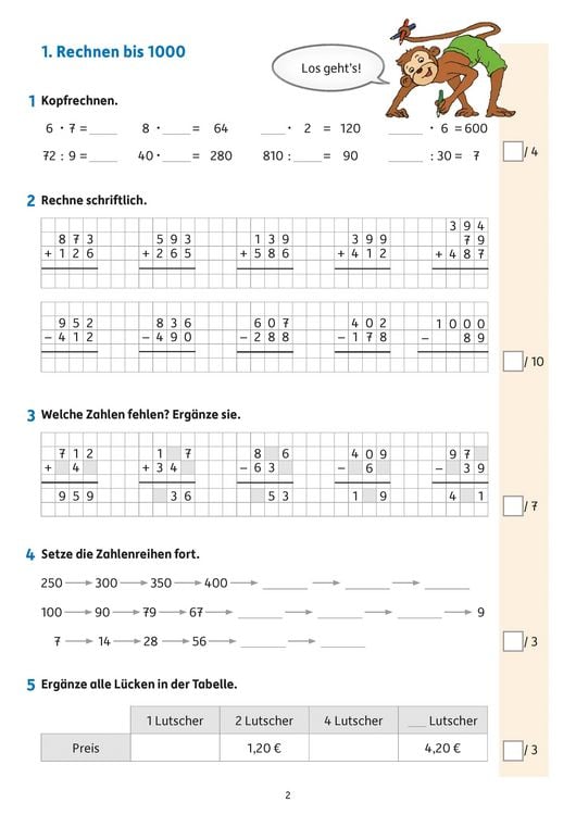 Produktbild: &Uuml;bungsheft mit Tests in Mathe 4. Klasse
